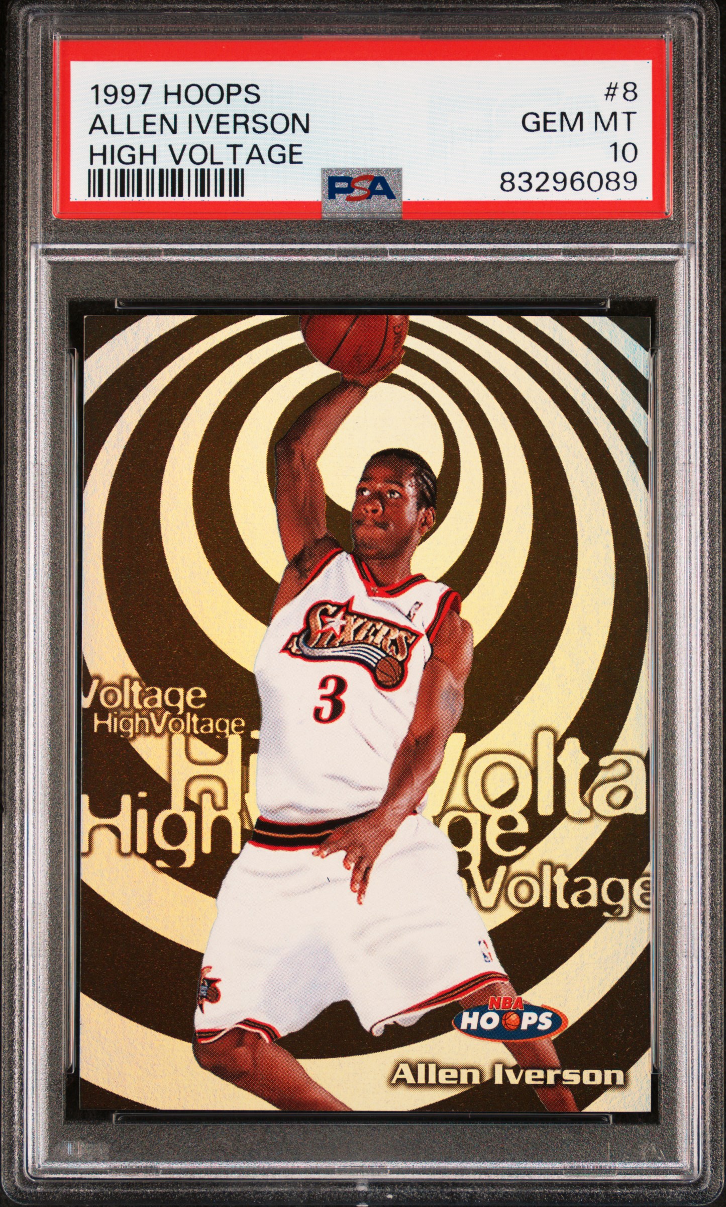 1997 HOOPS HIGH VOLTAGE #8 ALLEN IVERSON HIGH VOLTAGE