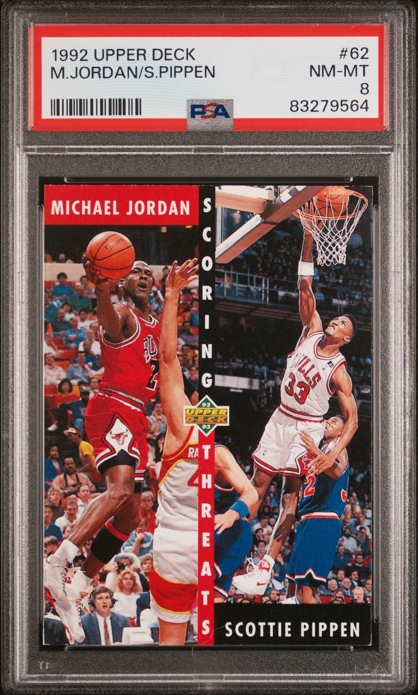 1992-93 Upper Deck #62 Michael Jordan/Scottie Pippen – PSA NM-MT 8
