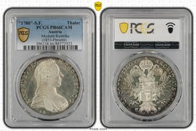 "1780"-S.F. Thaler Modern Restrike (1853-Present) PR66CAM