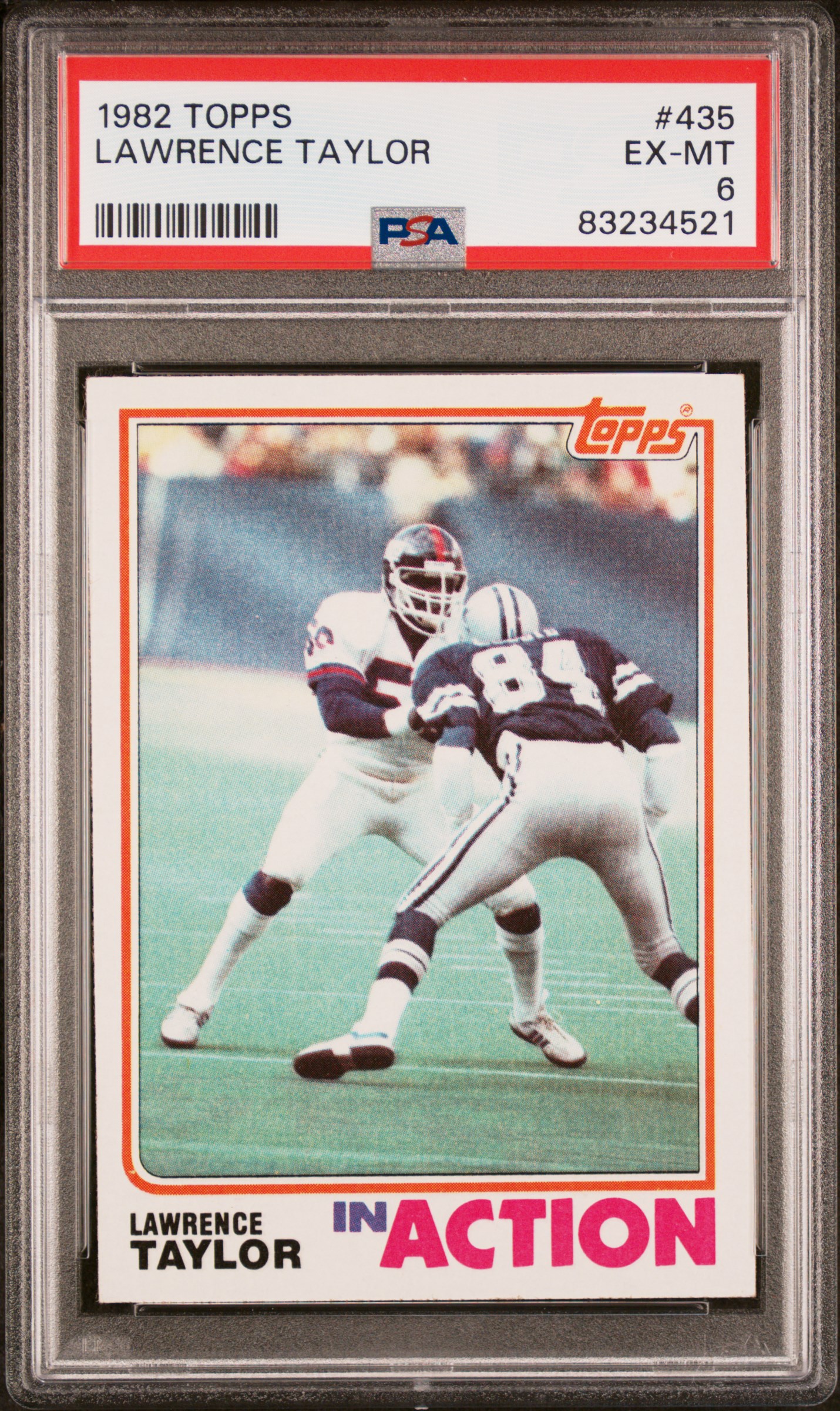 1982 Topps 435 Lawrence Taylor Rookie Card – PSA EX-MT 6