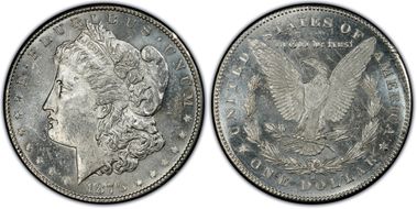 1878-S $1 VAM 76, Lava Wing MS62