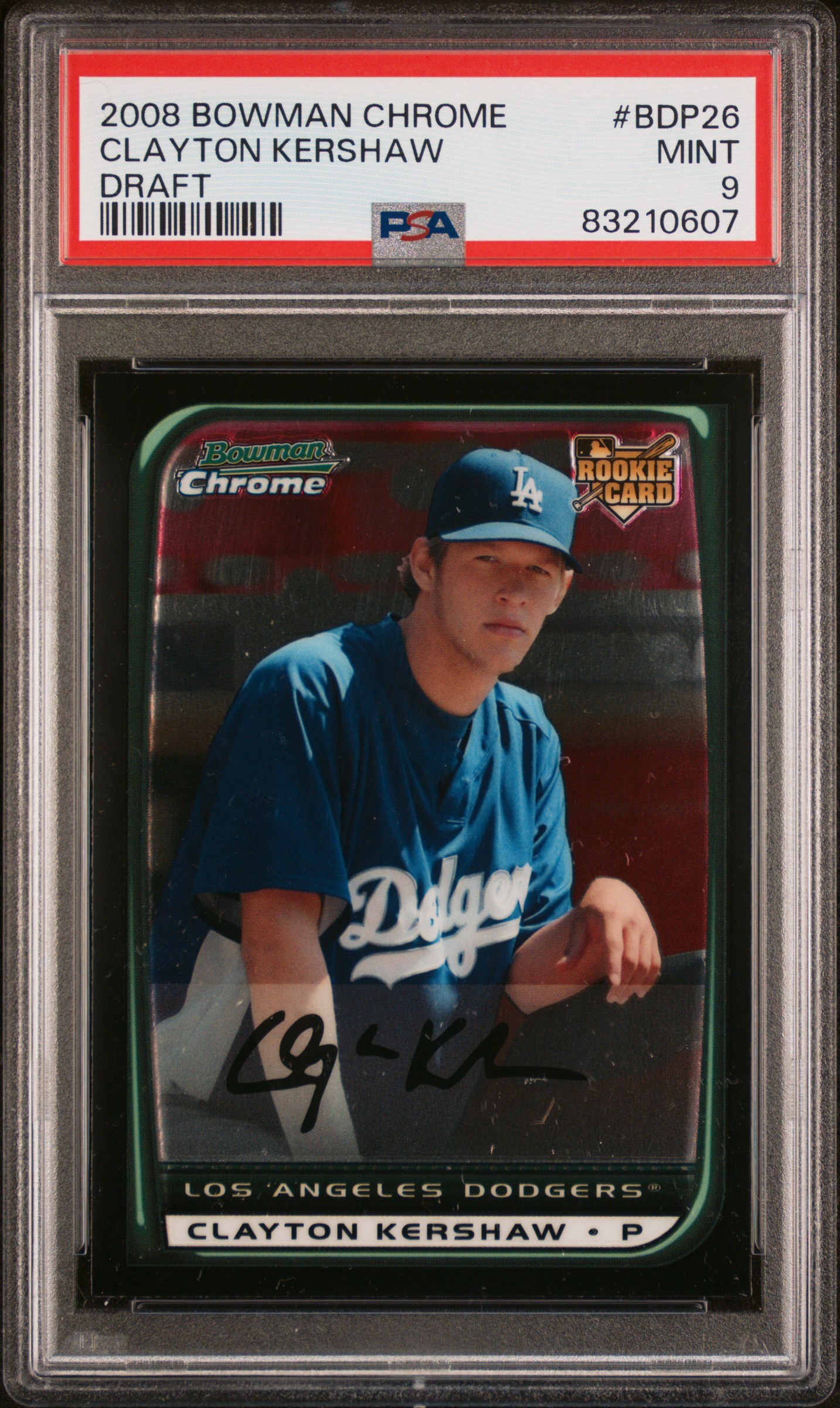 2008 Bowman BOWMAN CHROME DRAFT #BDP26 Clayton Kershaw front
