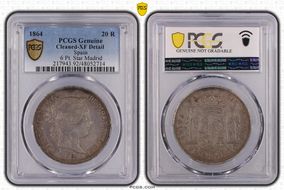 1864 20 R 6 Pt. Star Madrid N1