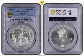 2003 5000 Kw African Wildlife - Elephant MS67