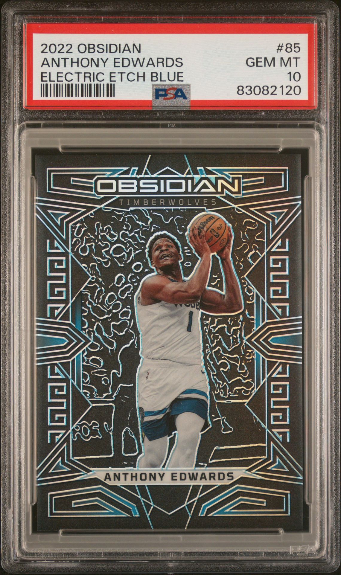 2022 Panini PANINI OBSIDIAN ELECTRIC ETCH BLUE #85 Anthony Edwards front