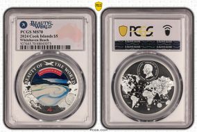 2024 $5 Whitehaven Beach Beauty of the World MS70