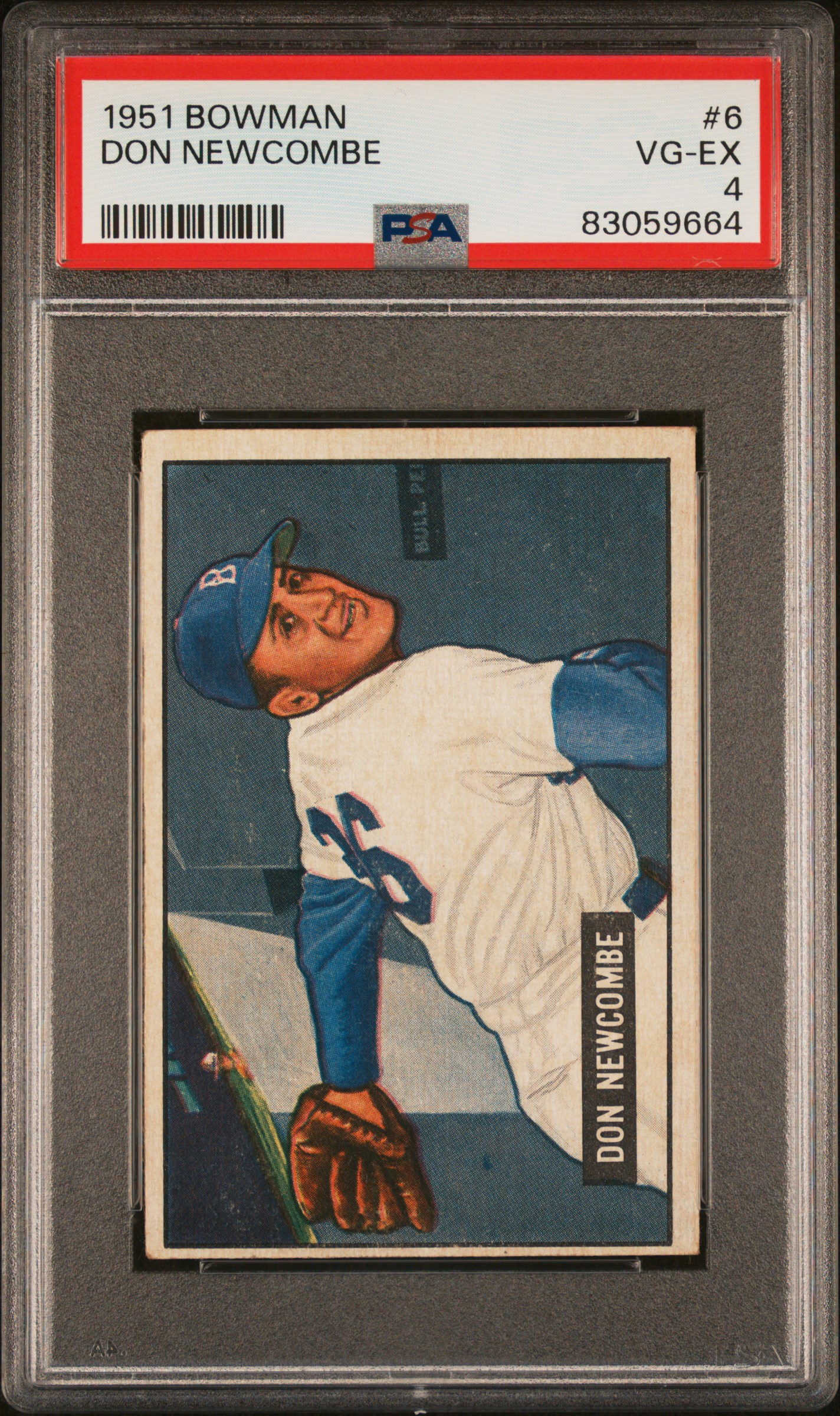 1951 Bowman #6 Don Newcombe – PSA VG-EX 4