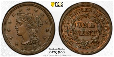 1848 1C Newcomb 31 MS65BN