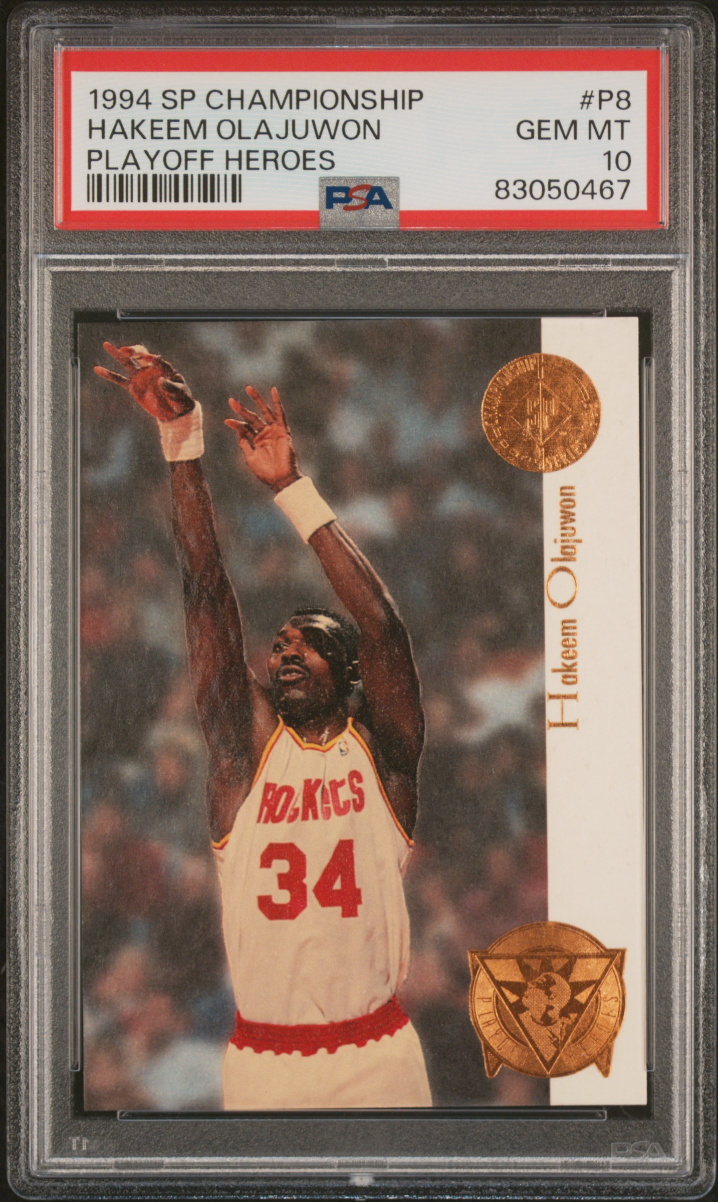 1994 SP CHAMPIONSHIP PLAYOFF HEROES #P8 HAKEEM OLAJUWON PLAYOFF HEROES