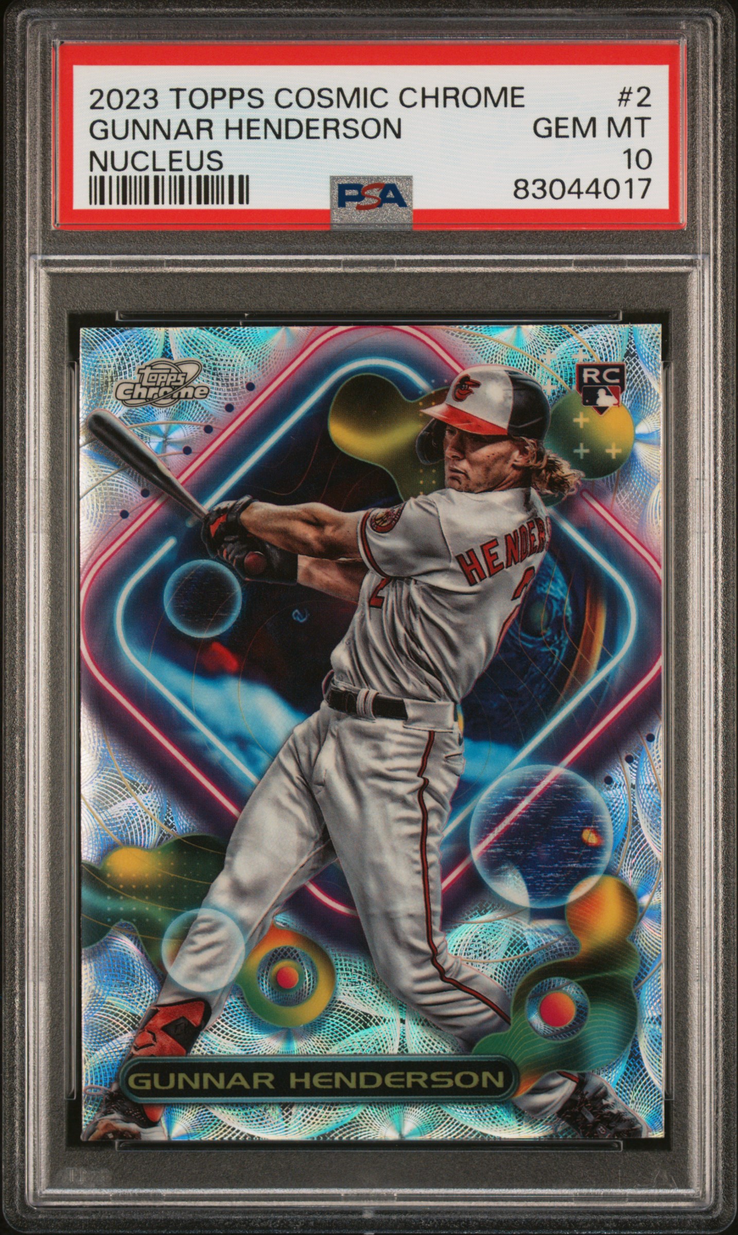 2023 Topps Cosmic Chrome Gunnar Henderson #2 (Nucleus Refractor) Gem Mt 10 front