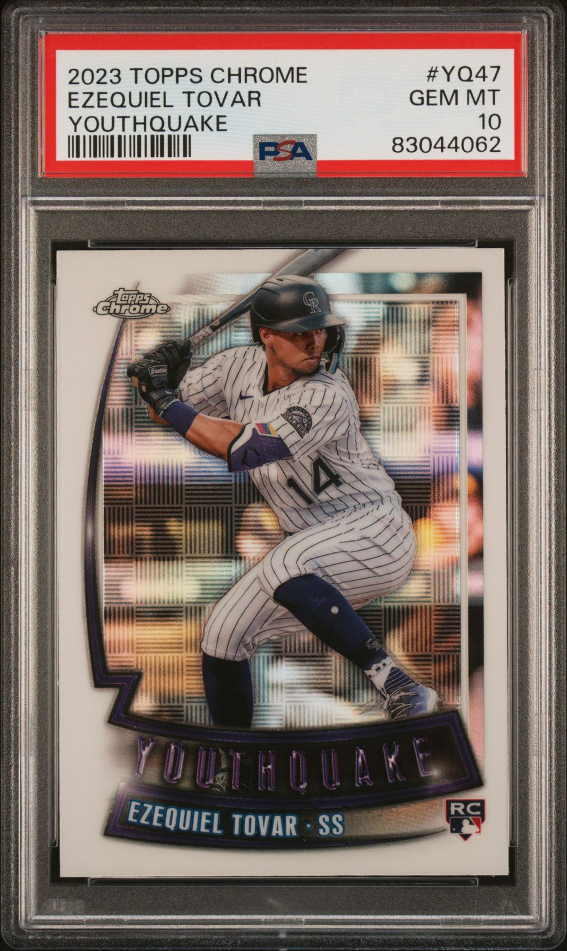 2023 Topps Chrome Youthquake Ezequiel Tovar #Yq47 Gem Mt 10 front