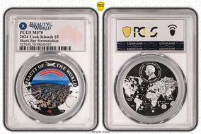 2024 $5 Shark Bay Stromatolites Beauty of the World MS70