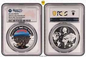 2024 $5 Shark Bay Stromatolites Beauty of the World MS70