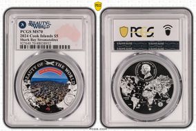 2024 $5 Shark Bay Stromatolites Beauty of the World MS70