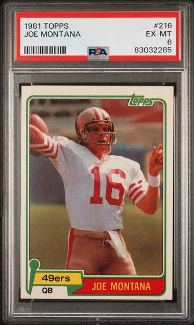 1981 Topps Joe Montana PSA 6 discount Rookie