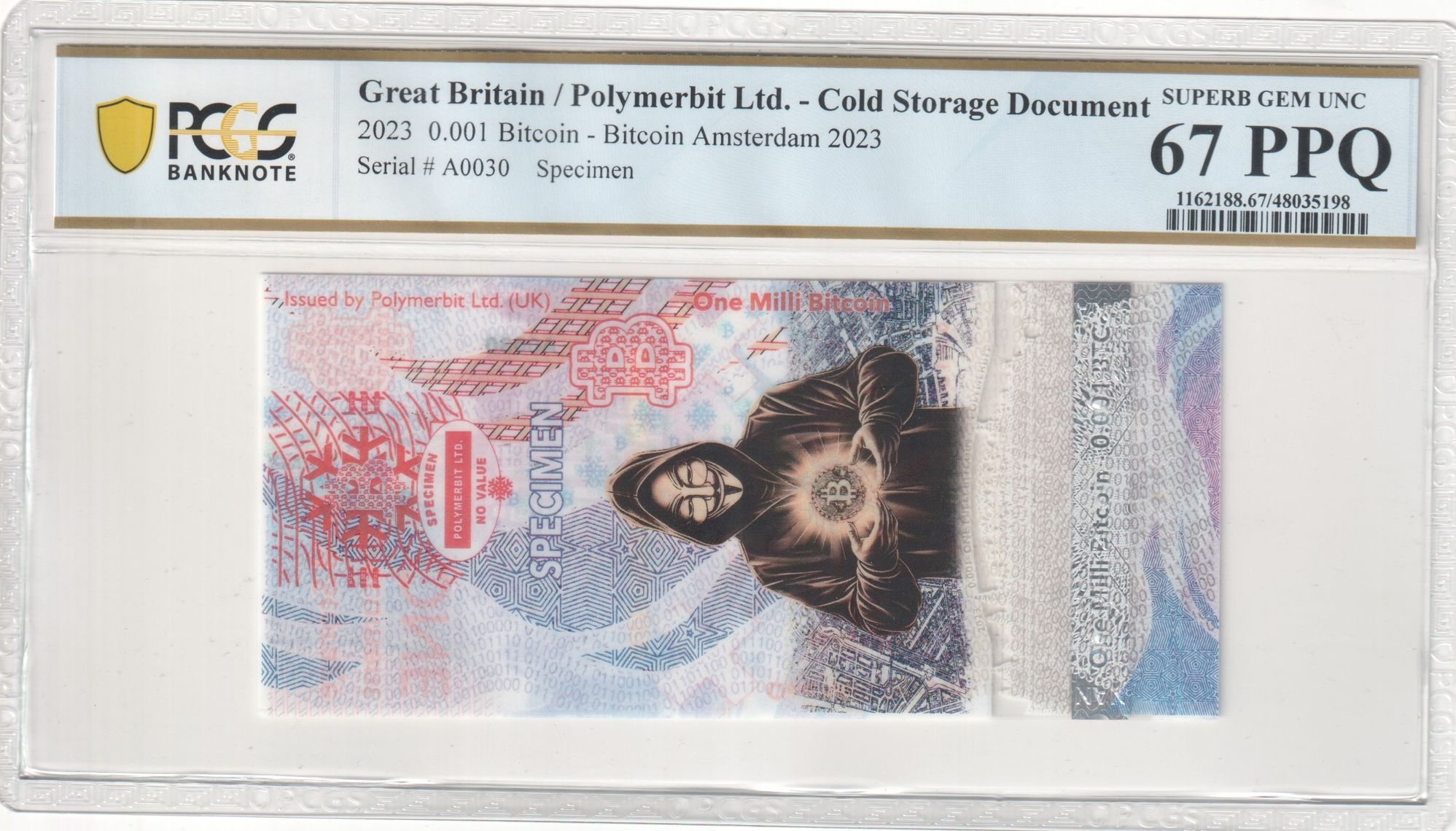 PCGS Certificate Verification Banknote Details for Cert #48035198