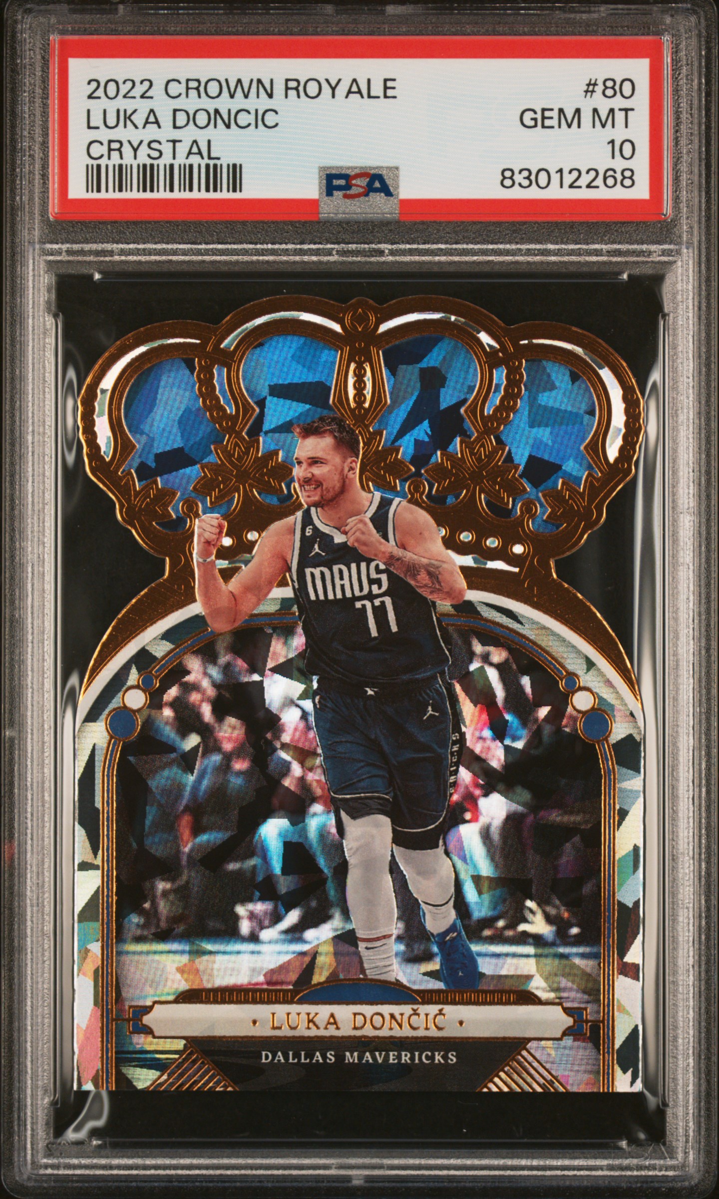 2022 Panini Crown Royale Crystal 80 Luka Doncic – PSA GEM MT 10