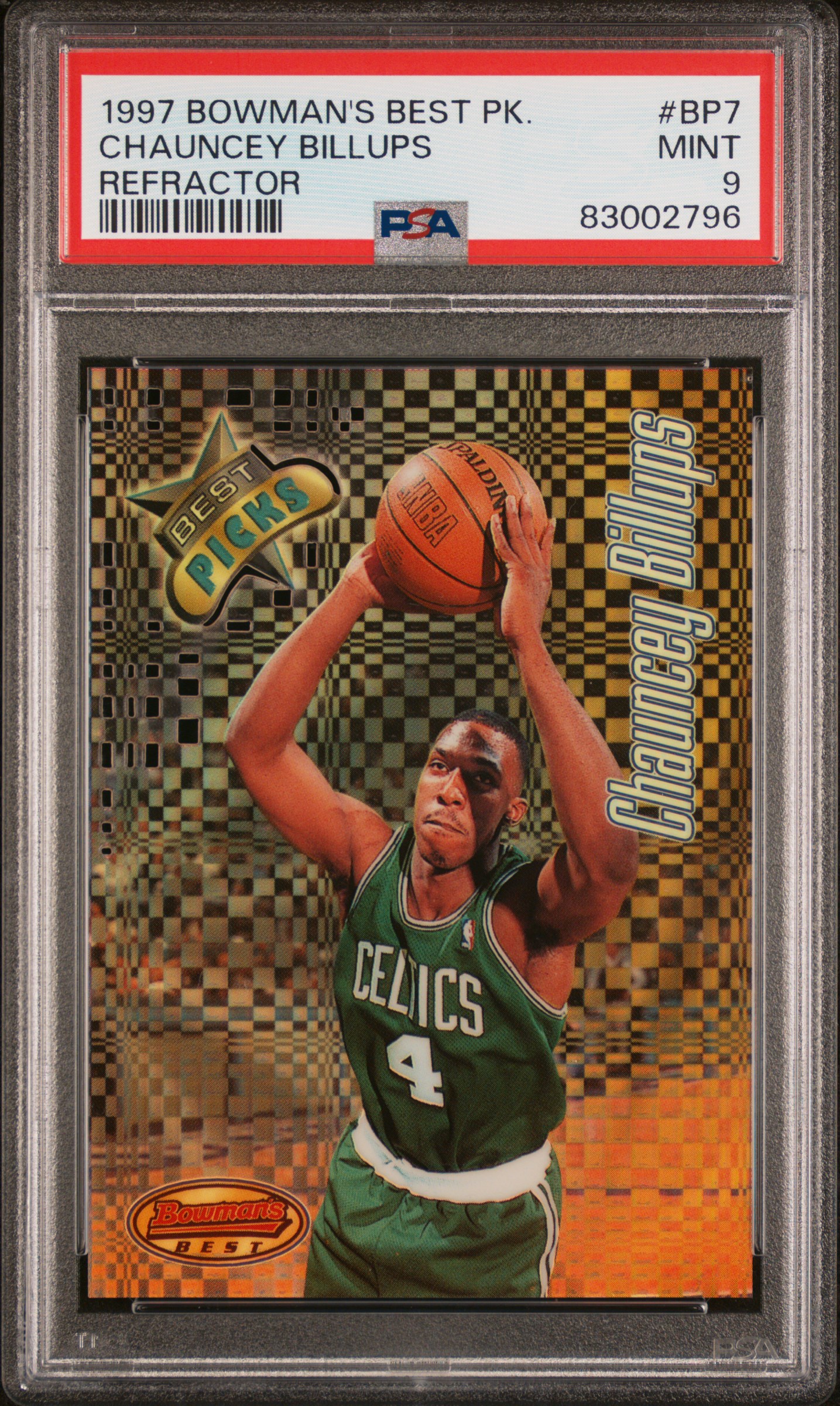 1997 BOWMAN'S BEST BEST PICKS #BP7 CHAUNCEY BILLUPS REFRACTOR