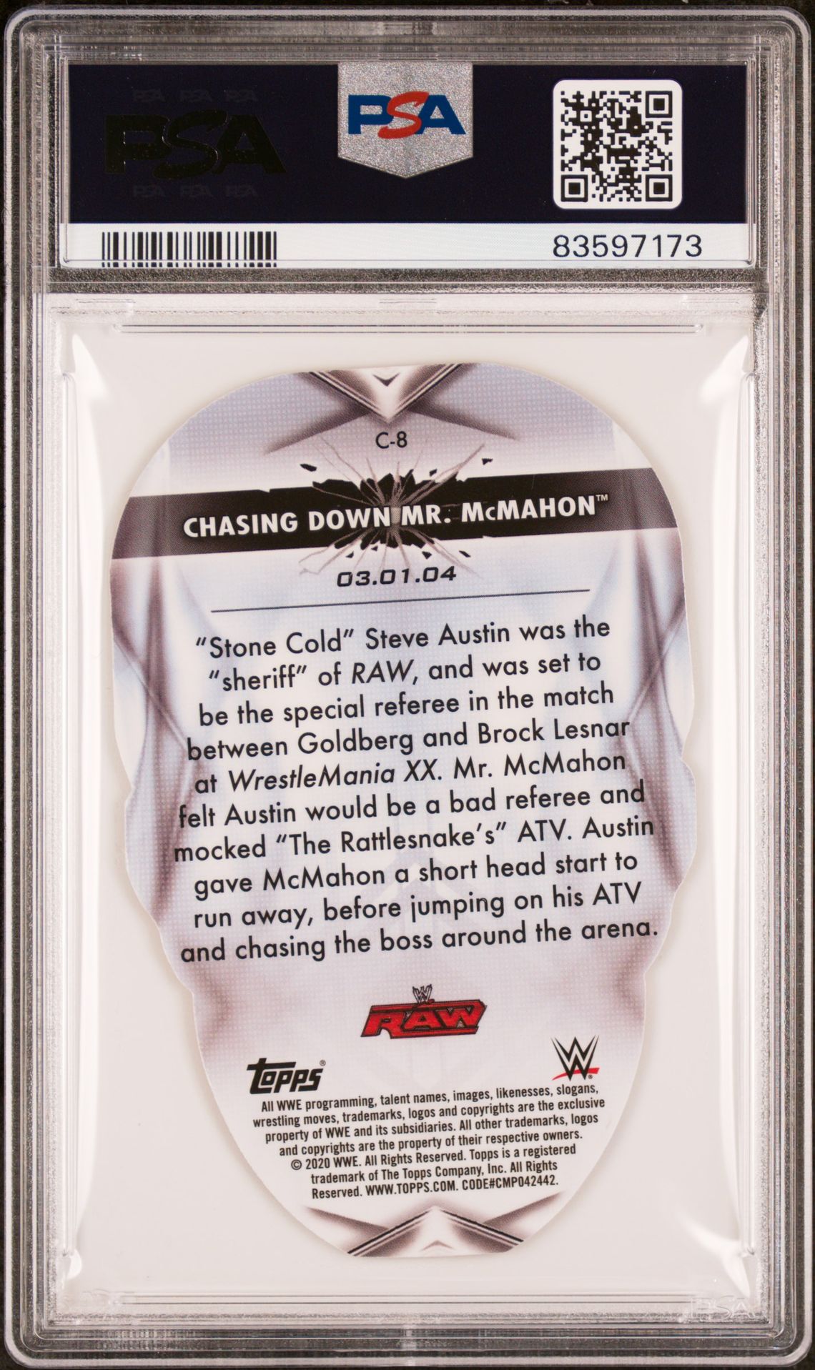 2020 Topps Wwe Finest Finest Career Die-Cuts Chsng.down Mr.mcmhn. #C8 (Finest Cr.d/C-Sprfrctr.1/1) Mint 9 back