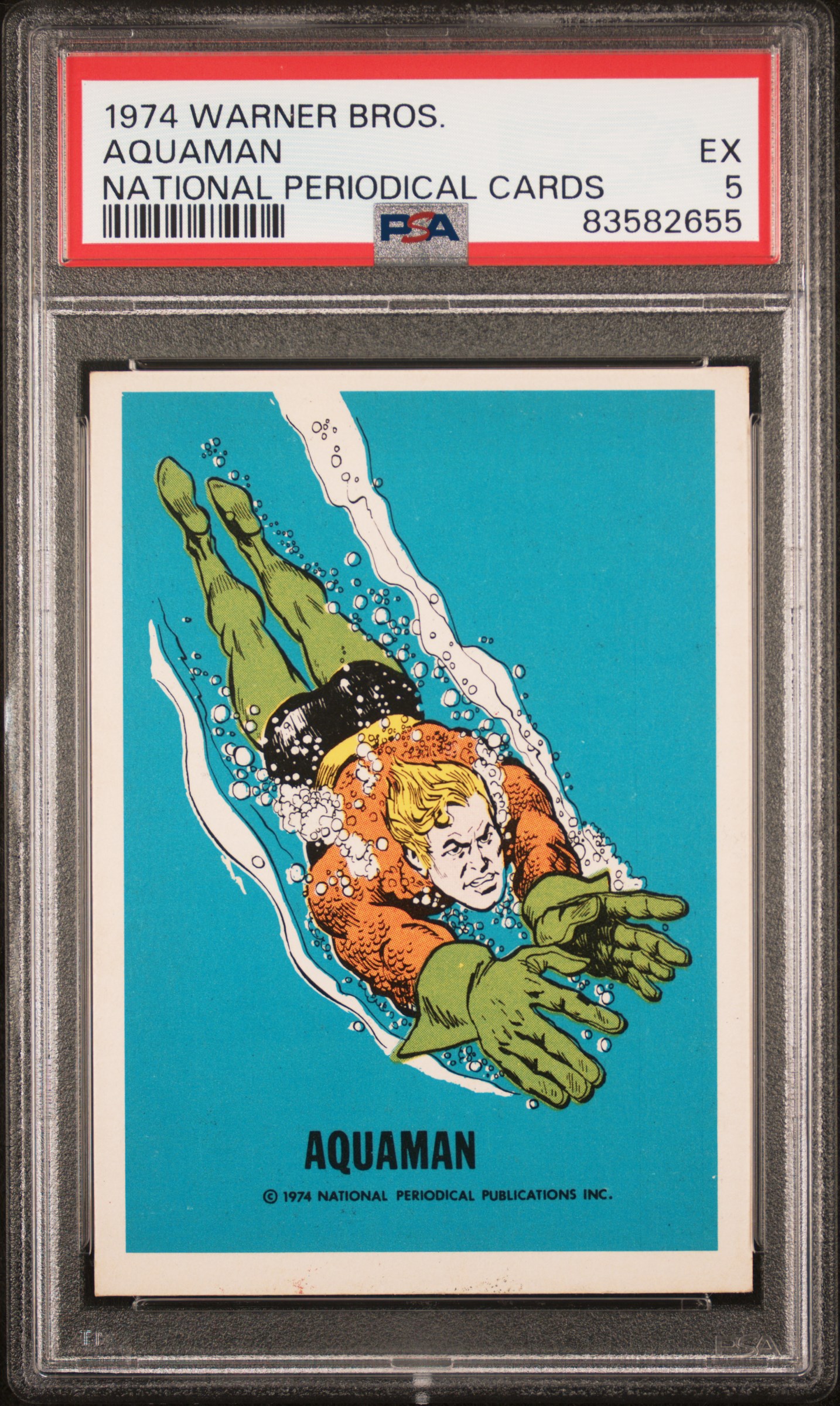 1974 WARNER BROS. NATIONAL PERIODICAL CARDS AQUAMAN NATIONAL PERIODICAL CARDS