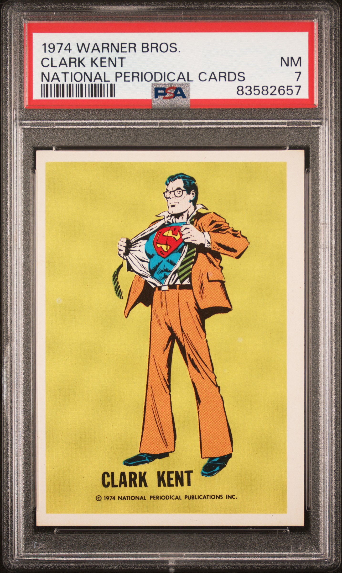 1974 WARNER BROS. NATIONAL PERIODICAL CARDS CLARK KENT NATIONAL PERIODICAL CARDS