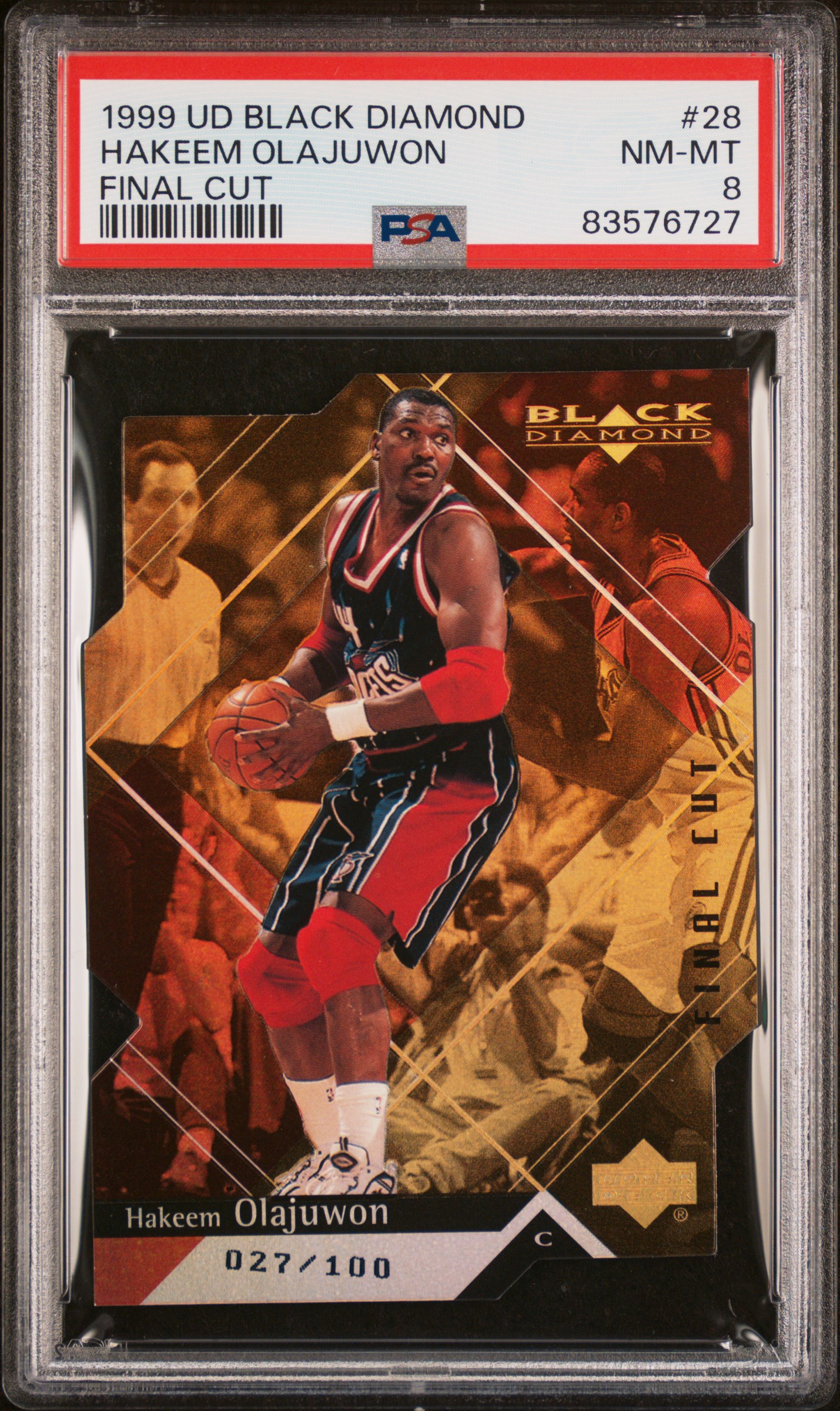 1999 UPPER DECK BLACK DIAMOND #28 HAKEEM OLAJUWON FINAL CUT