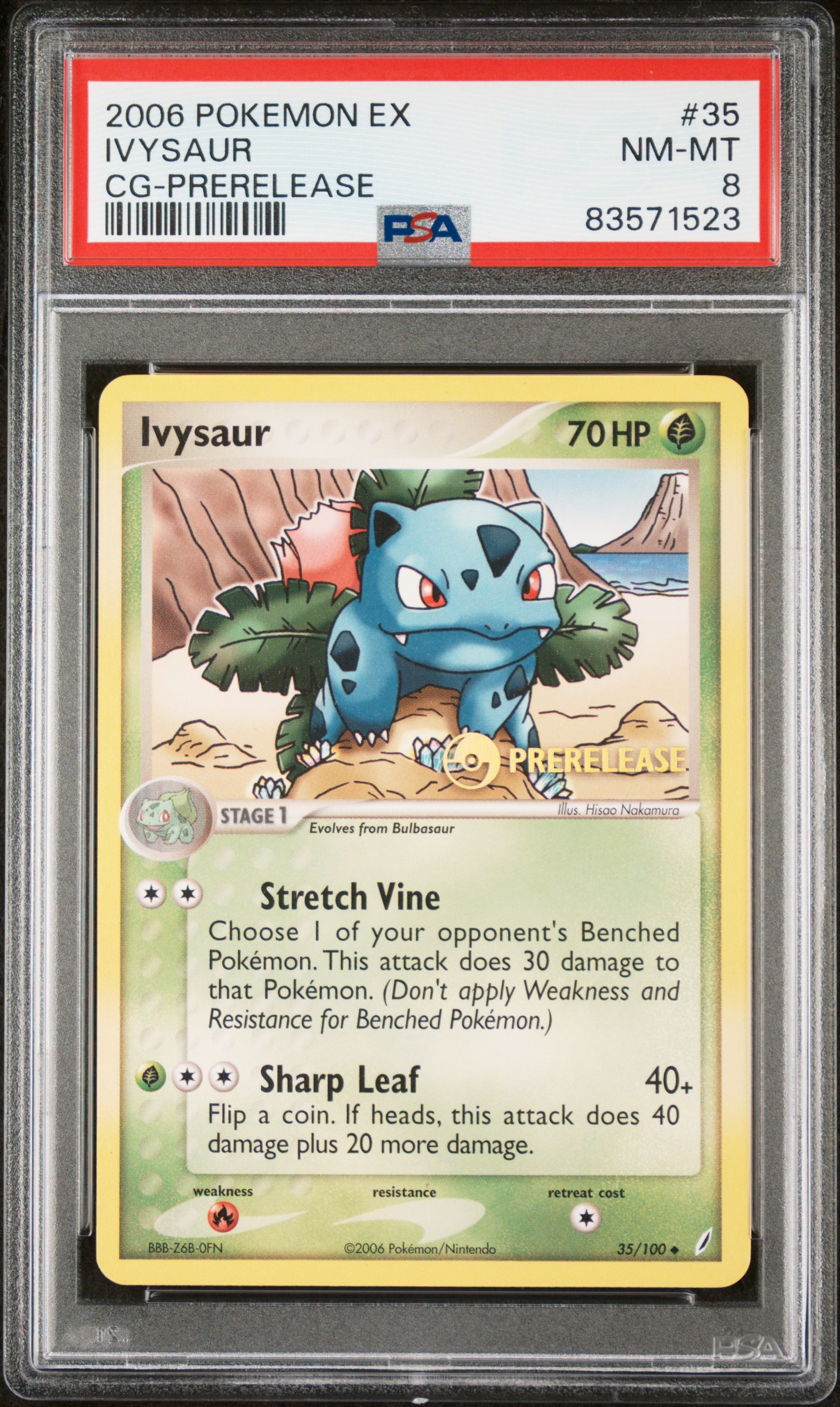 2006 POKEMON EX CRYSTAL GUARDIANS #35 IVYSAUR CG-PRERELEASE