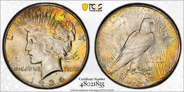 1934-S $1 MS66+ 