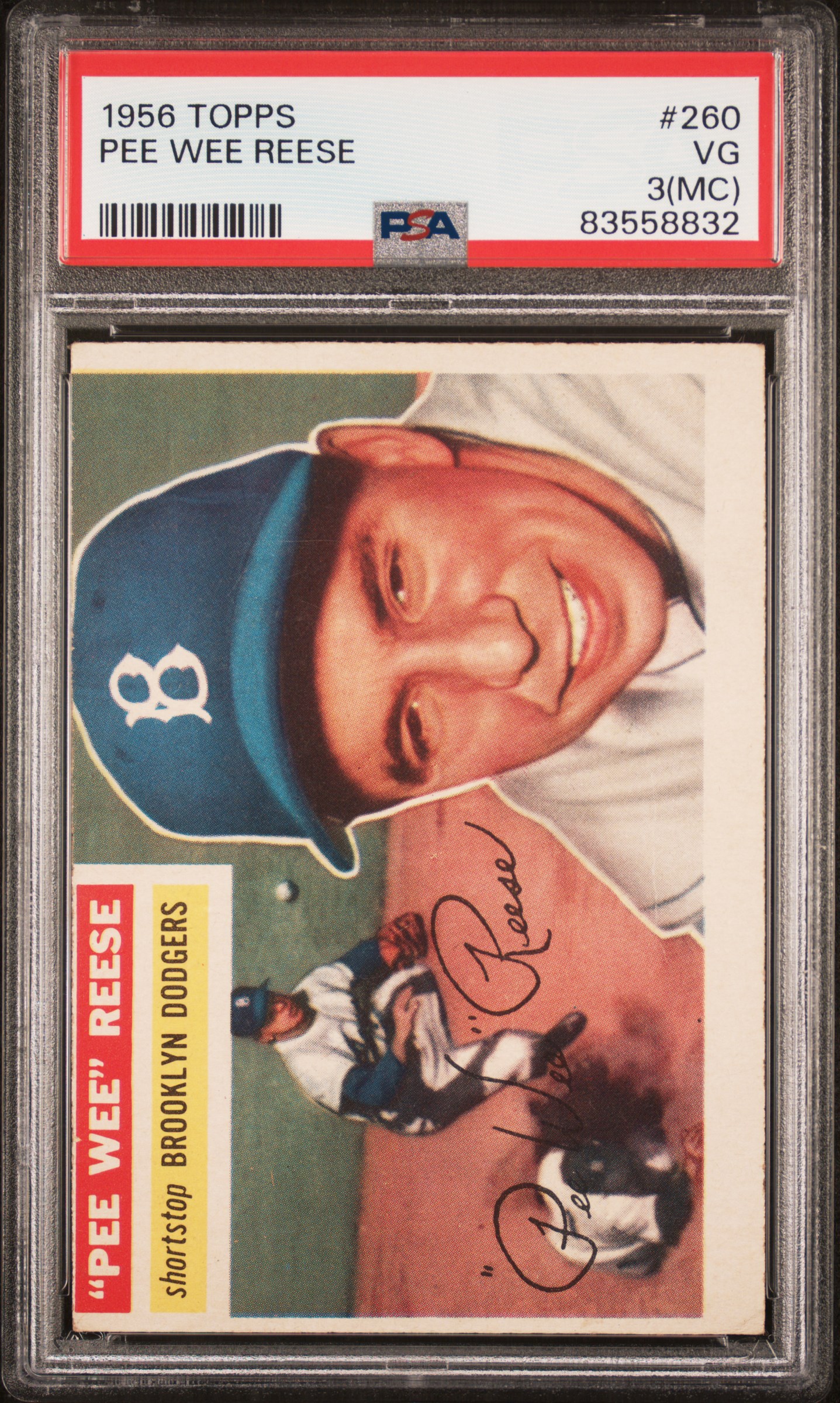 1956 TOPPS #260 PEE WEE REESE