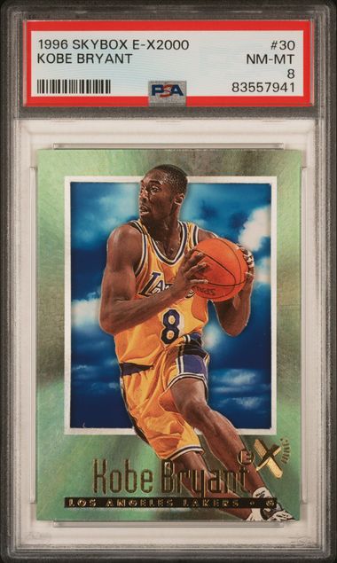 1996-97 Skybox E-X2000 #30 Kobe Bryant Rookie Card – PSA NM-MT 8 