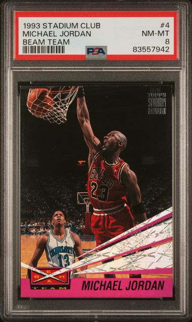 Michael Jordan 1993 Topps Stadium shops Club Beam Team