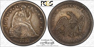 1843 $1 AU50