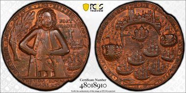 1739 AE Medal Admiral Vernon, A-C FCv 5-D N1