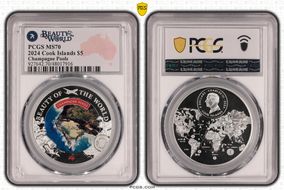 2024 $5 Champagne Pools Beauty of the World MS70