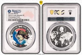 2024 $5 Champagne Pools Beauty of the World MS70