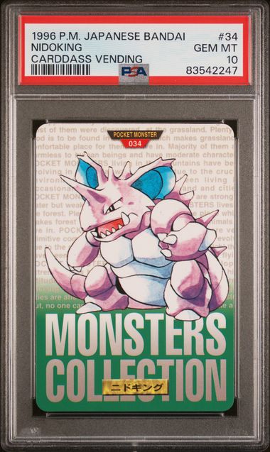 Nidoking card PSA 10, cert 83542247