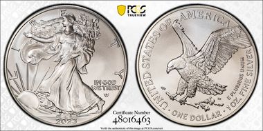 2023 $1 Silver Eagle MS70