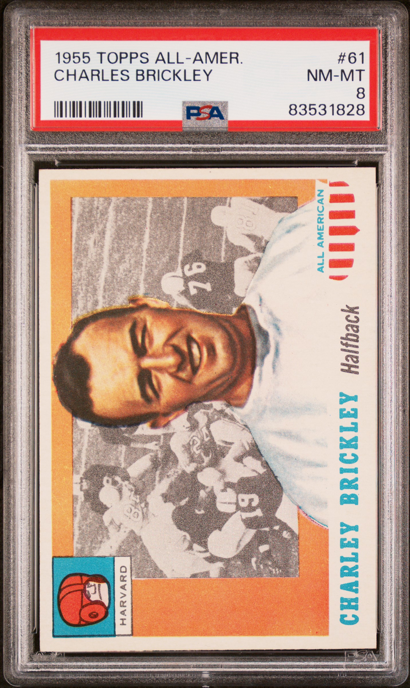1955 TOPPS ALL-AMER. #61 CHARLES BRICKLEY