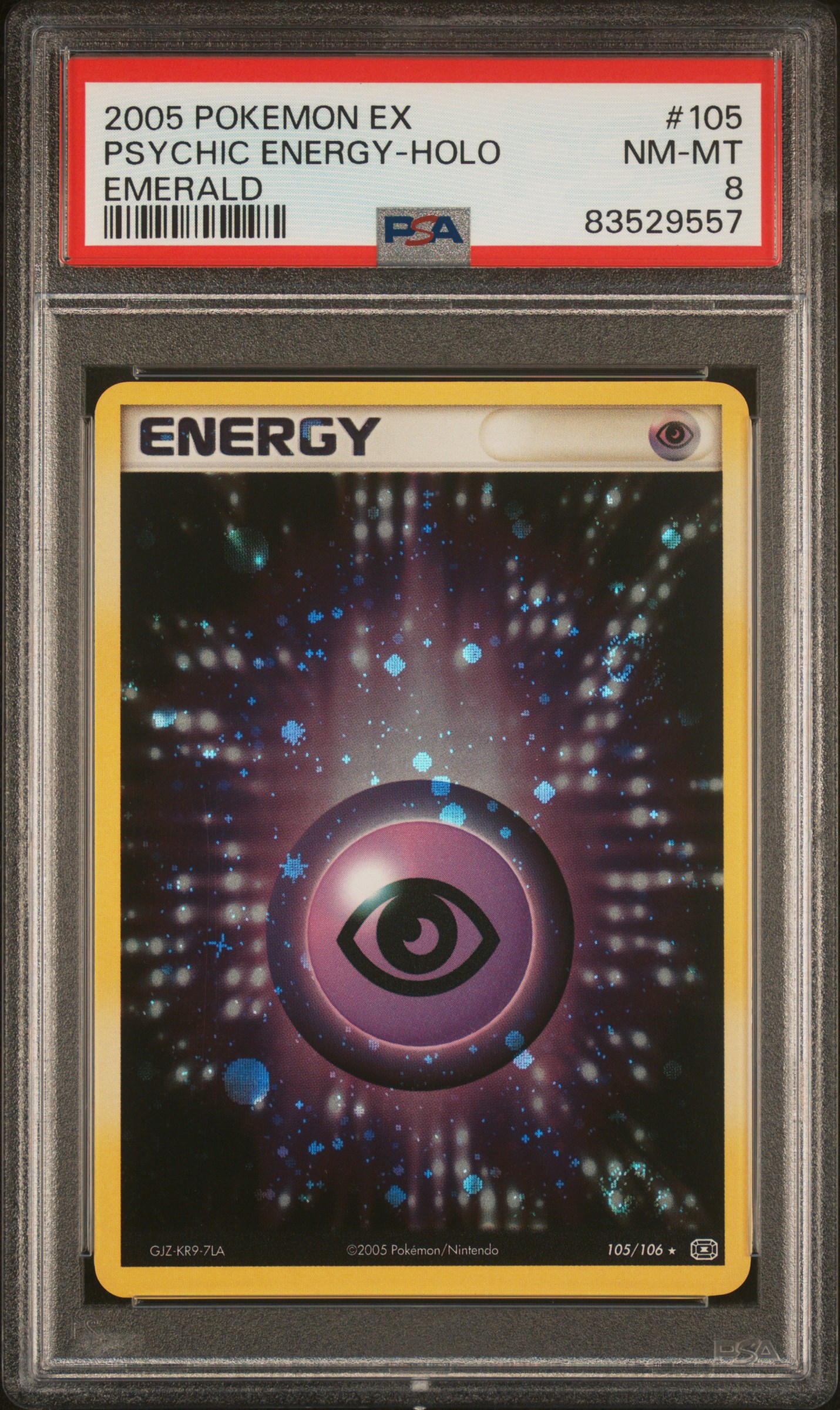 2005 POKEMON EX EMERALD #105 PSYCHIC ENERGY-HOLO EMERALD