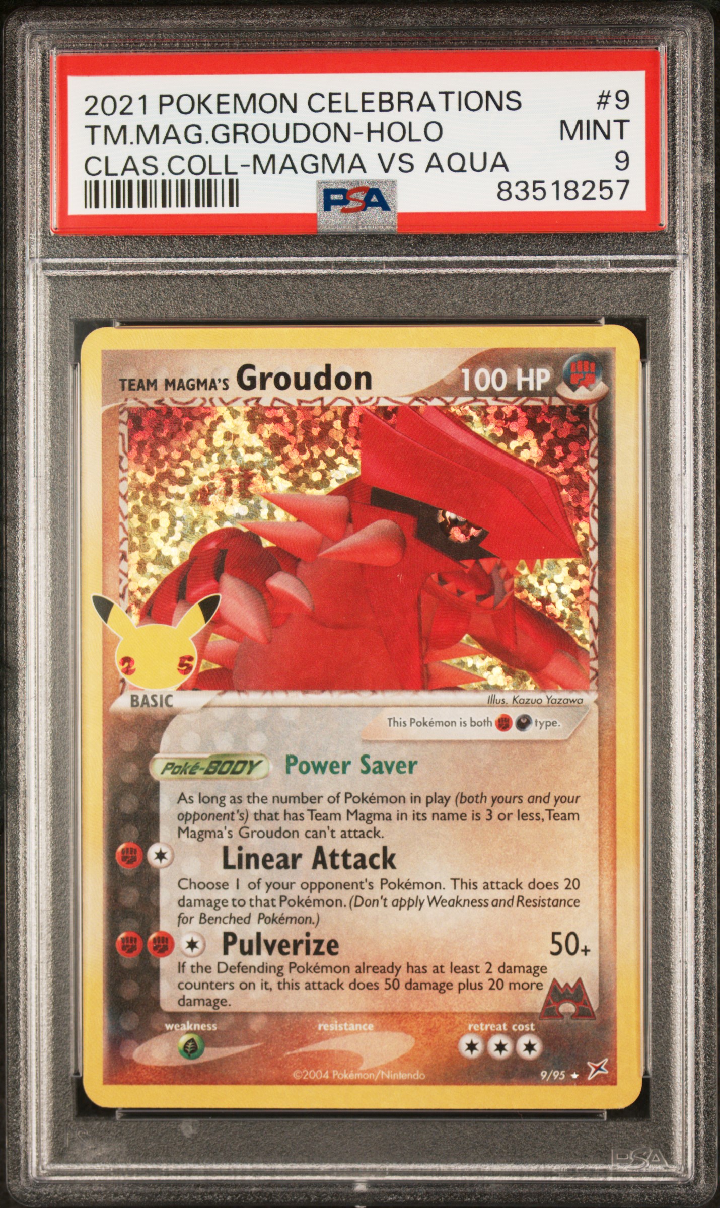 2021 POKEMON CELEBRATIONS CLASSIC COLLECTION #9 TM.MAG.GROUDON-HOLO CLAS.COLL-MAGMA VS AQUA
