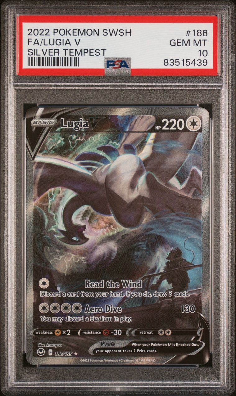 2022 Silver Tempest Lugia V FA #186 PSA 10