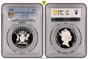 1989 $10 Queensland PR70DCAM