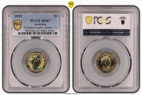 2022 $2 Commonwealth Games - A Colorized MS67