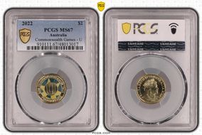 2022 $2 Commonwealth Games - U Colorized MS67