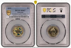 2022 $2 Commonwealth Games - U Colorized MS67