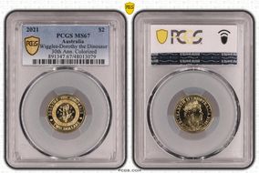 2021 $2 Wiggles-Dorothy the Dinosaur 30th Ann. Colorized MS67