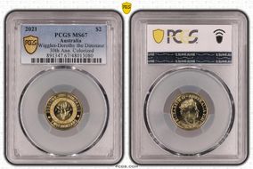 2021 $2 Wiggles-Dorothy the Dinosaur 30th Ann. Colorized MS67