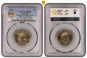 2021 $1 Original Wiggles Band 30th Anniversary MS68