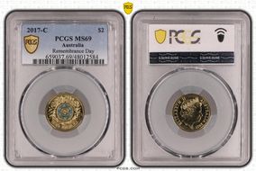 2017-C $2 Remembrance Day Colorized MS69