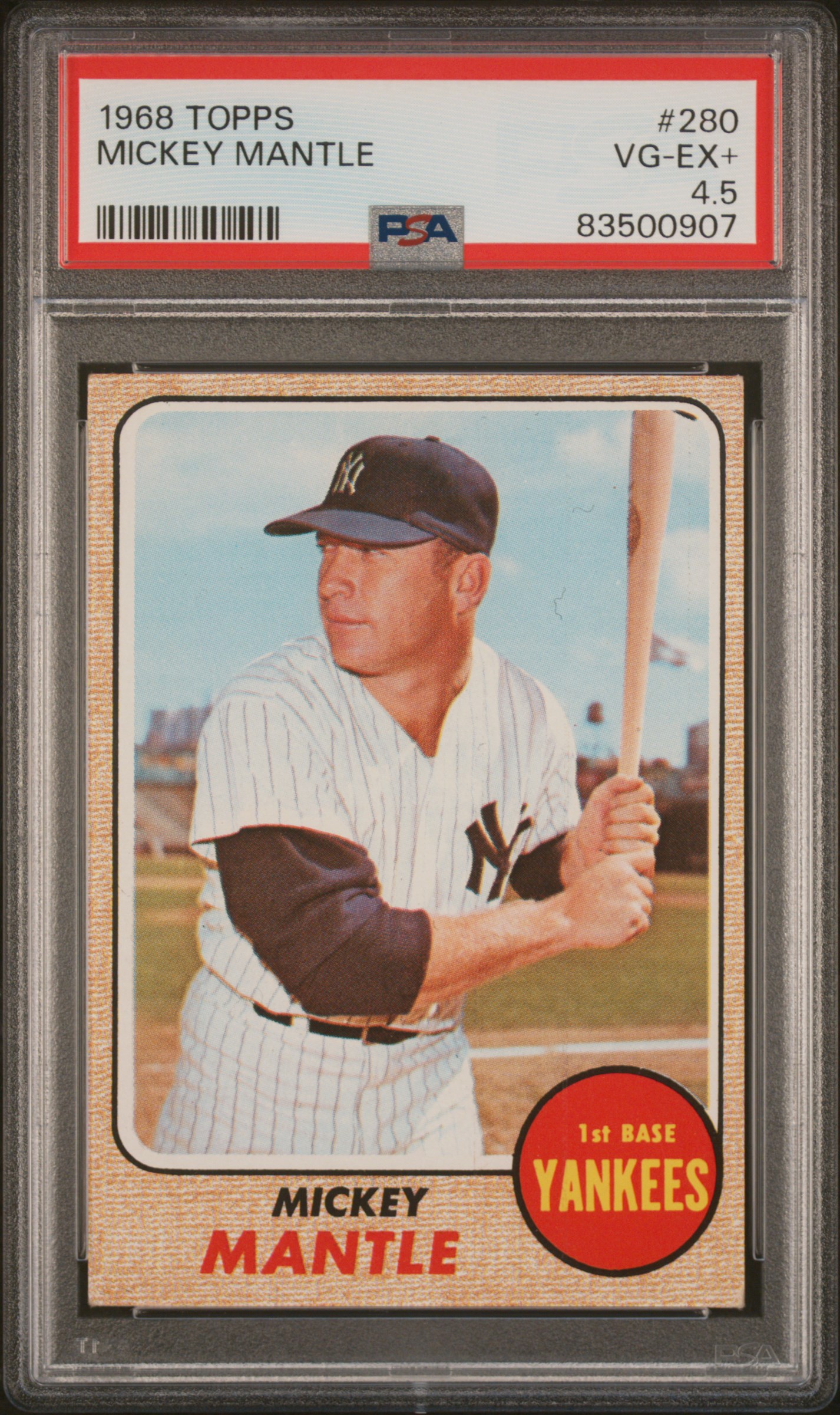 1968 TOPPS #280 MICKEY MANTLE